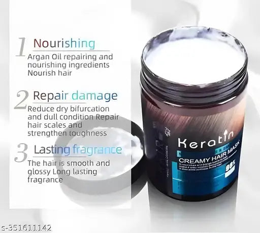 Moisturizing & Smooth Keratin Creamy Hair Mask (1000ML) - Classy Touch Pk