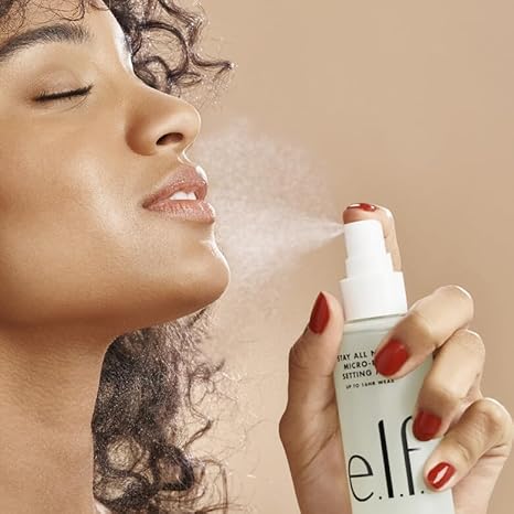 e.l.f. Stay All Night Blue Light Micro-Setting Mist, Setting Spray & Skin Refresher For A Matte Finish, Reduces Blue Light Transmission