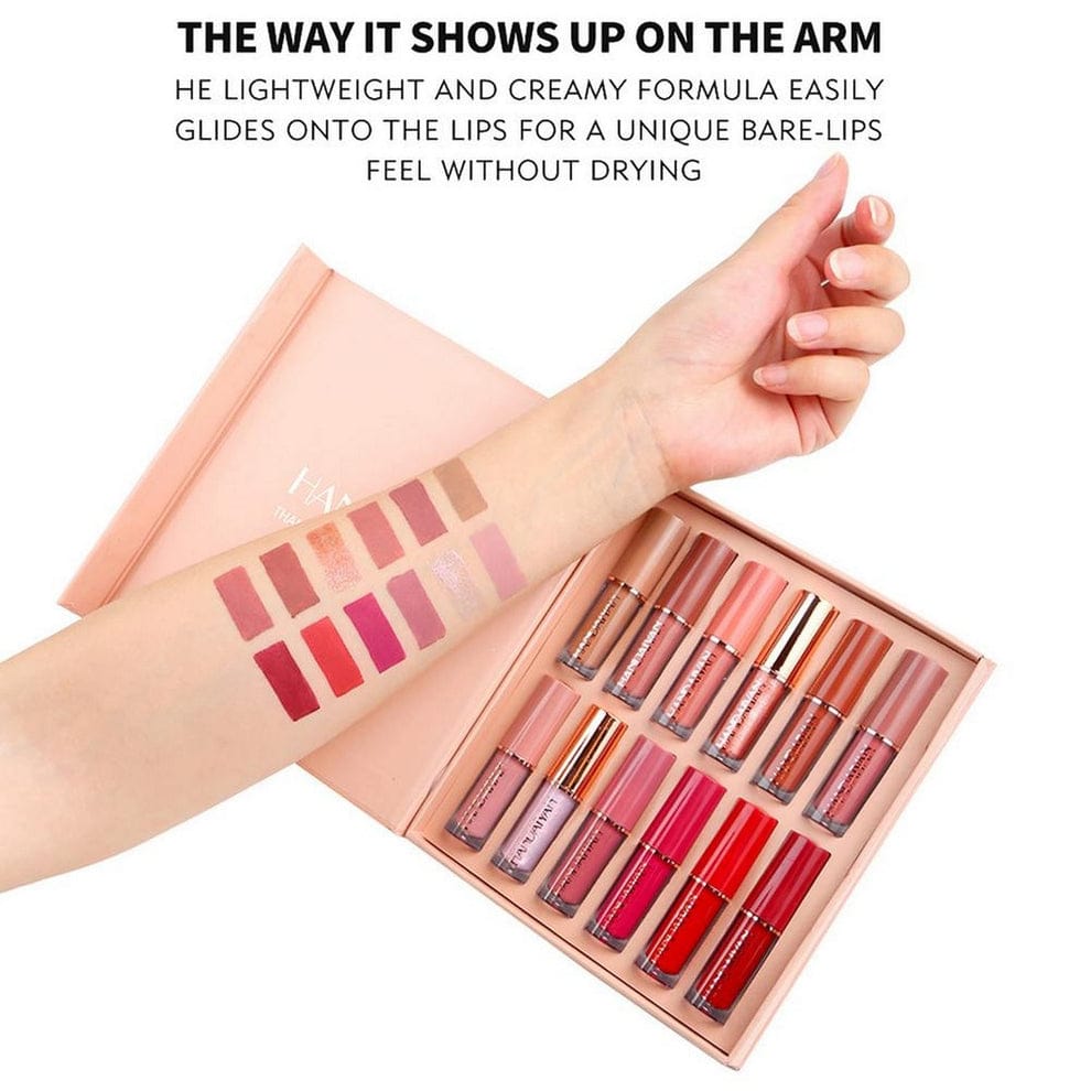 Handaiyan 12-Piece Lip Gloss & Matte Lipstick Set