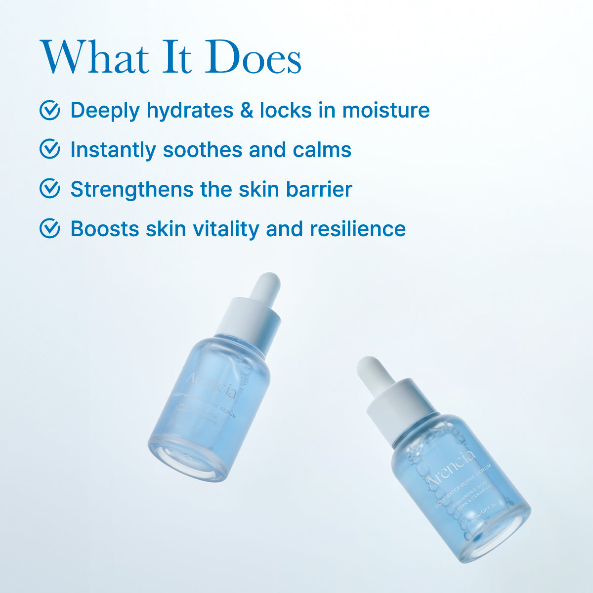 Arencia Deep Water Surge Serum, Hyaluronic Acid + PDRN + Ceramide 30ml