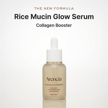 Arencia Rice Mucin Glow Serum, Collagen + Hyaluronic Acid & Niacinamide 30ml