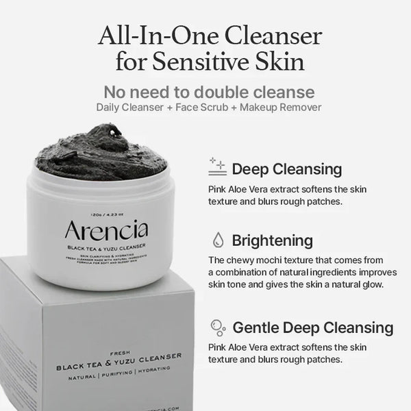 Arencia Black Tea & Yuzu Cleanser 120g
